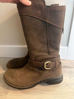 Merrell Captiva Women's Brown Waterproof Mid-Calf Leather Boots